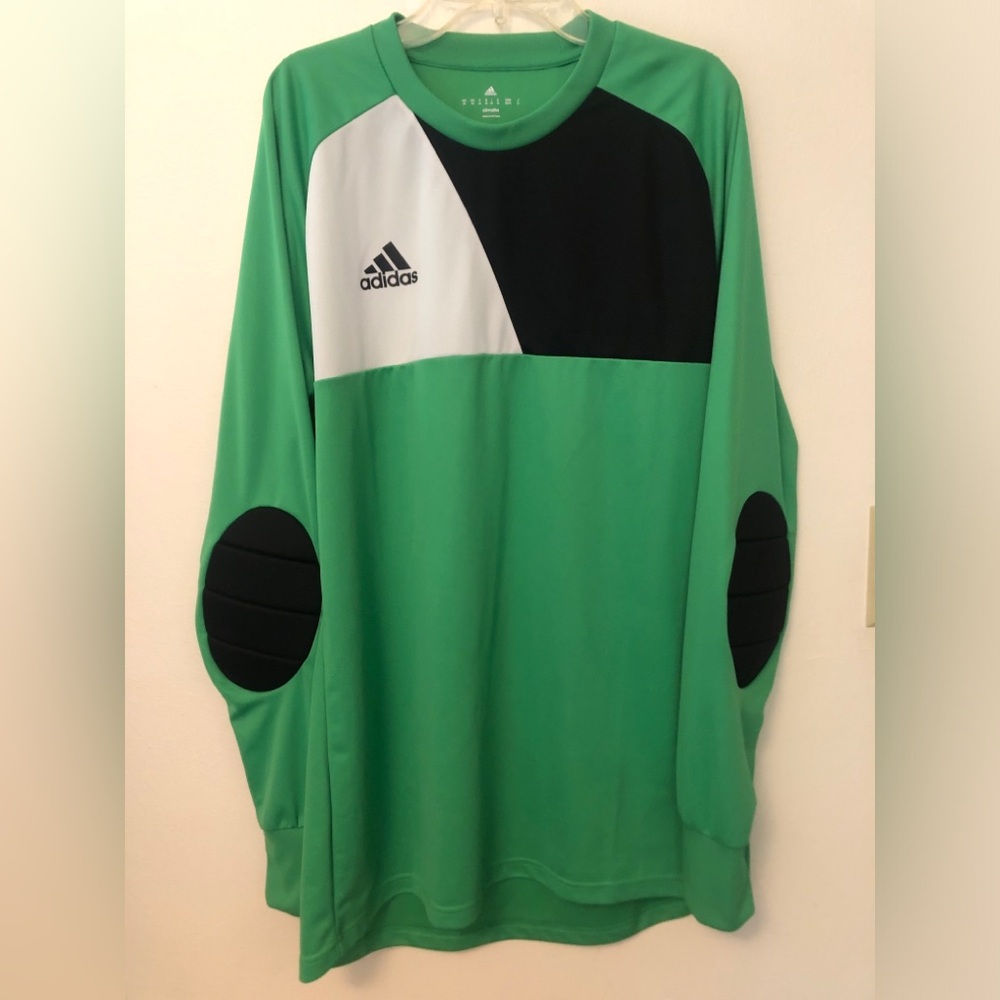 Adidas Green and Black Long Sleeve Shirt